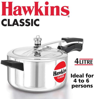 HAWKIN Classic 4 Litre Aluminum Pressure Cooker